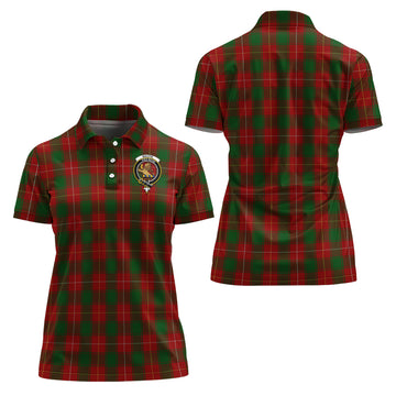MacFie (McFie) Tartan Polo Shirt with Family Crest For Women