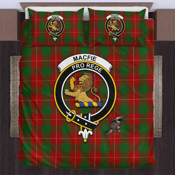 MacFie Tartan Bedding Set with Family Crest