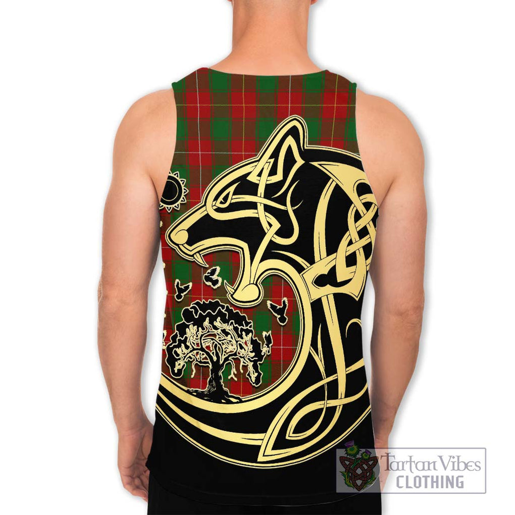 MacFie (McFie) Tartan Men's Tank Top with Family Crest Celtic Wolf Style - Tartan Vibes Clothing