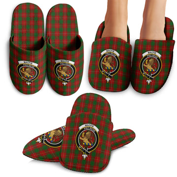 MacFie (McFie) Tartan Home Slippers with Family Crest