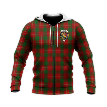 MacFie Tartan Knitted Hoodie with Family Crest