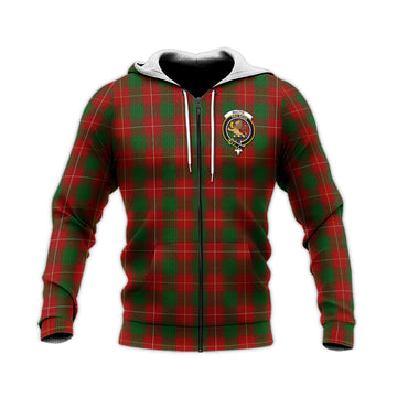 MacFie (McFie) Tartan Knitted Hoodie with Family Crest