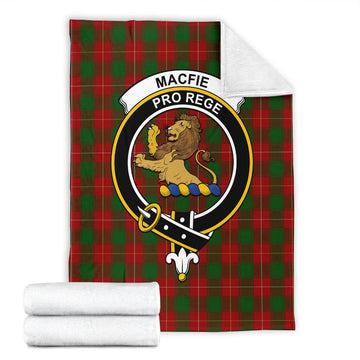 MacFie Tartan Blanket with Family Crest