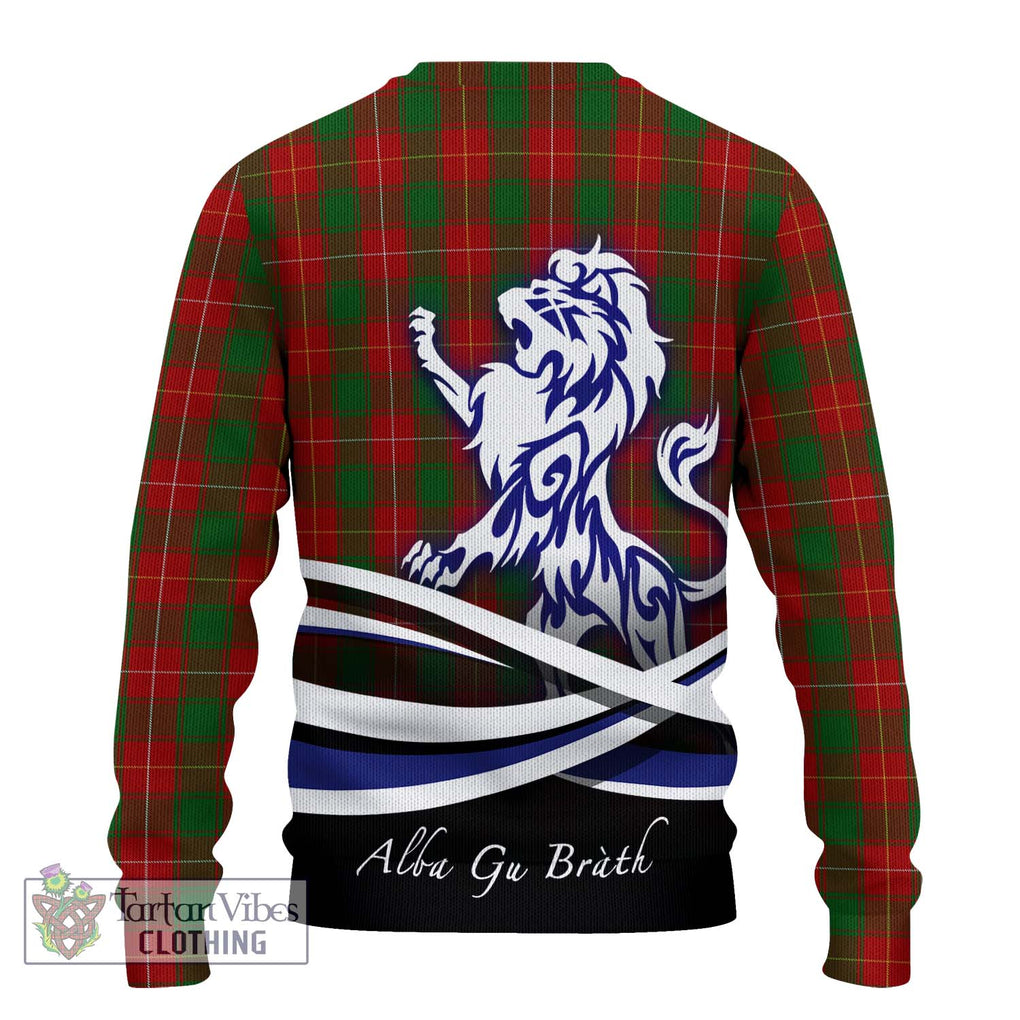 MacFie (McFie) Tartan Knitted Sweater with Alba Gu Brath Regal Lion Emblem - Tartanvibesclothing Shop