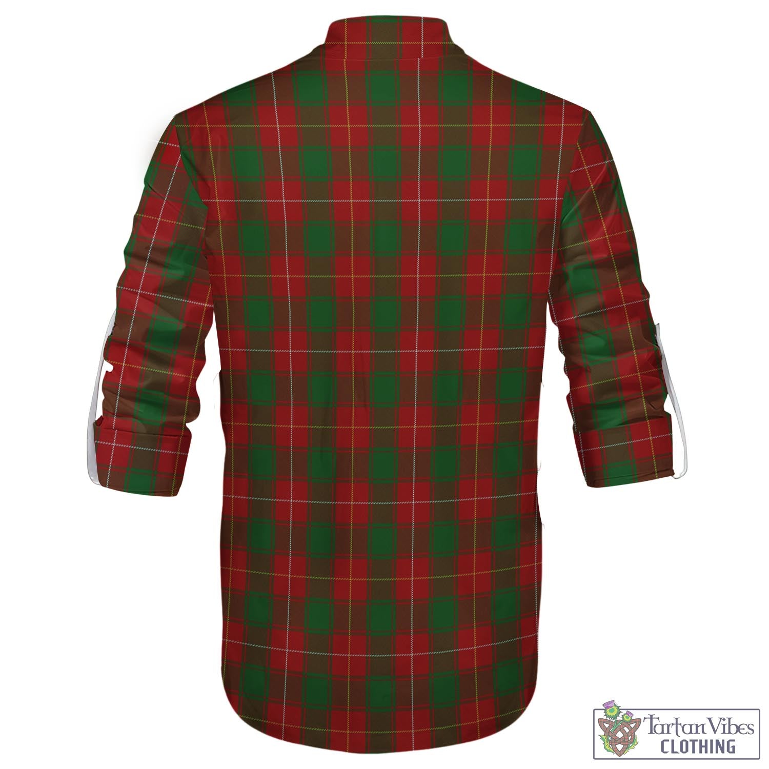 Tartan Vibes Clothing MacFie Tartan Men's Scottish Traditional Jacobite Ghillie Kilt Shirt with Family Crest