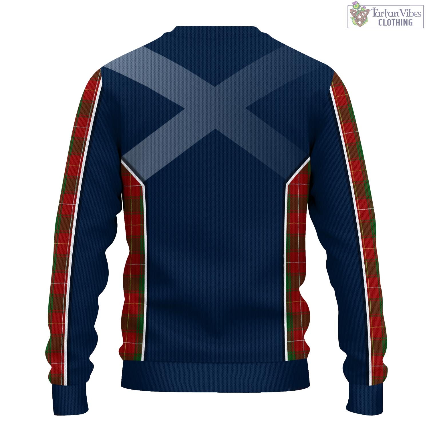 Tartan Vibes Clothing MacFie Tartan Knitted Sweatshirt with Family Crest and Scottish Thistle Vibes Sport Style
