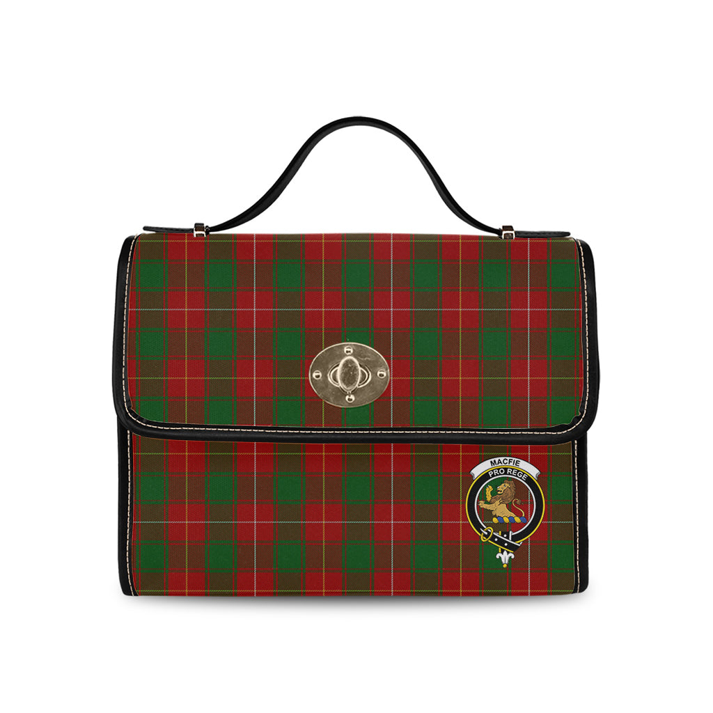 macfie-tartan-leather-strap-waterproof-canvas-bag-with-family-crest