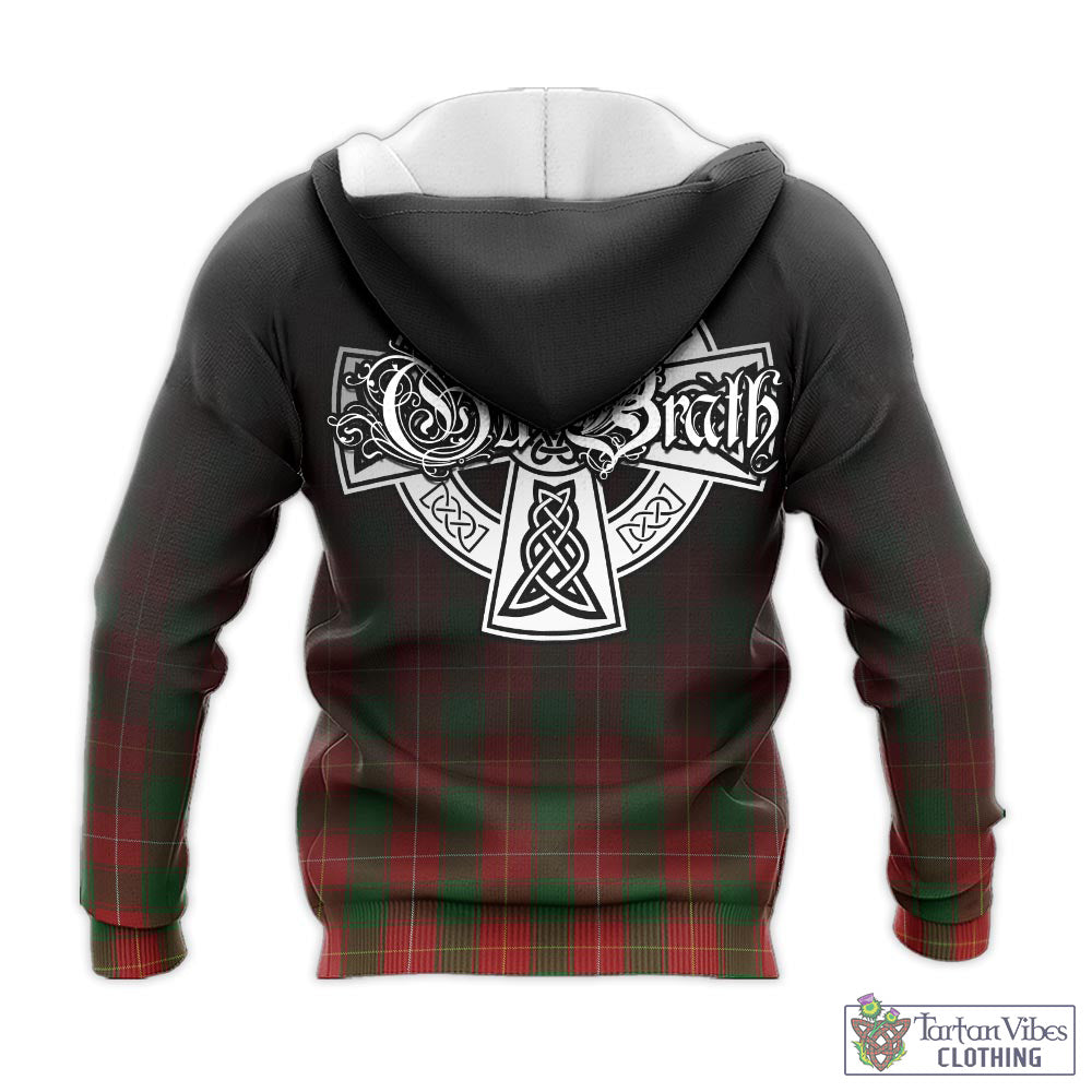 Tartan Vibes Clothing MacFie Tartan Knitted Hoodie Featuring Alba Gu Brath Family Crest Celtic Inspired
