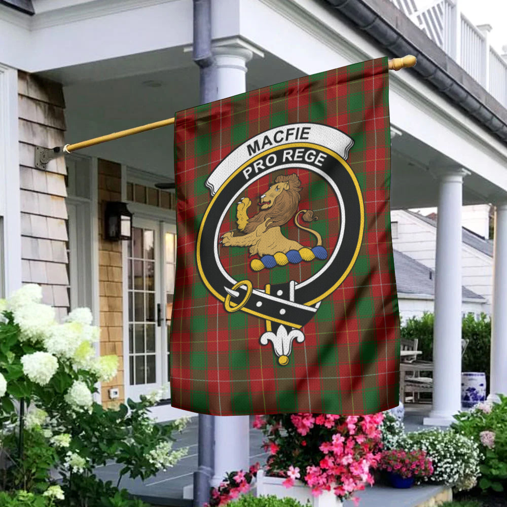 MacFie (McFie) Tartan Flag with Family Crest - Tartan Vibes Clothing