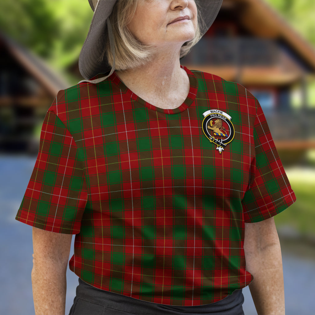 MacFie (McFie) Tartan T-Shirt with Family Crest - Tartan Vibes Clothing
