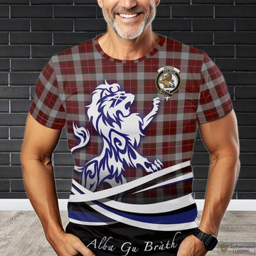 MacFie Dress Tartan T-Shirt with Alba Gu Brath Regal Lion Emblem