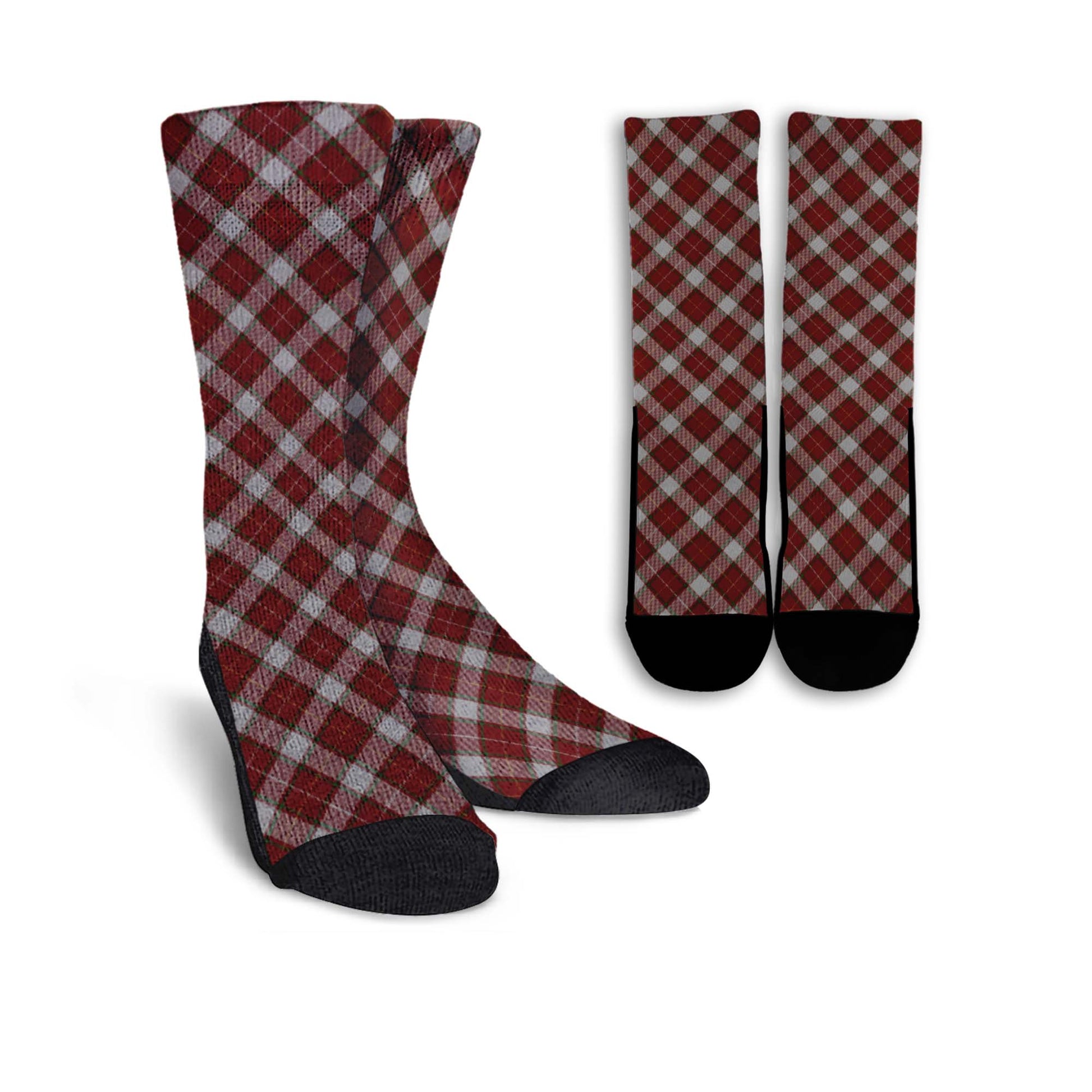 MacFie Dress Tartan Crew Socks Cross Tartan Style - Tartanvibesclothing