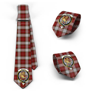 MacFie Dress Tartan Classic Necktie with Family Crest