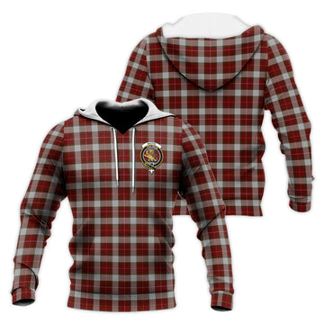MacFie Dress Tartan Knitted Hoodie with Family Crest