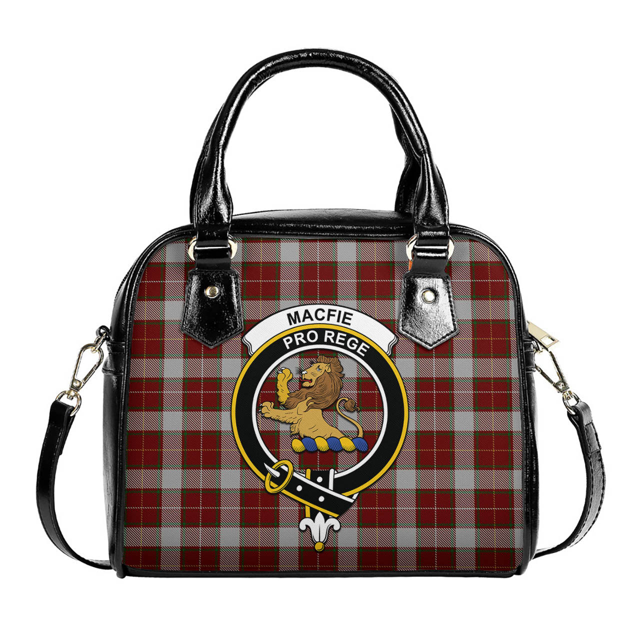 MacFie Dress Tartan Shoulder Handbags with Family Crest One Size 6*25*22 cm - Tartanvibesclothing
