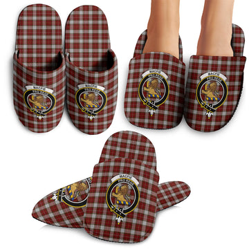 MacFie Dress Tartan Home Slippers with Family Crest