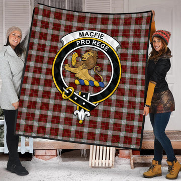 MacFie Dress Tartan Quilt with Family Crest