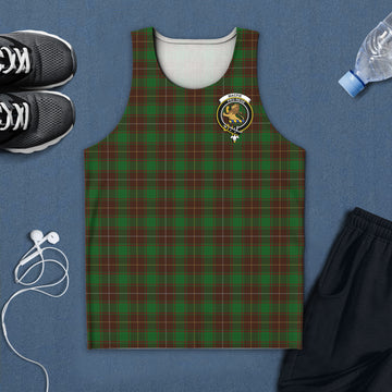 MacFie Hunting Tartan Mens Tank Top with Family Crest