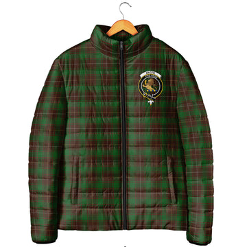 MacFie Hunting Tartan Padded Jacket with Family Crest
