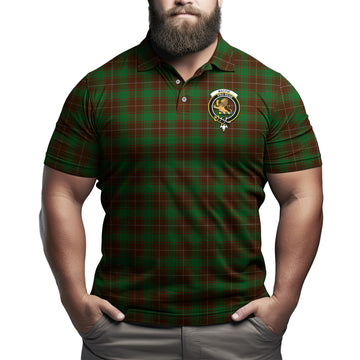 MacFie Hunting Tartan Men's Polo Shirt with Family Crest