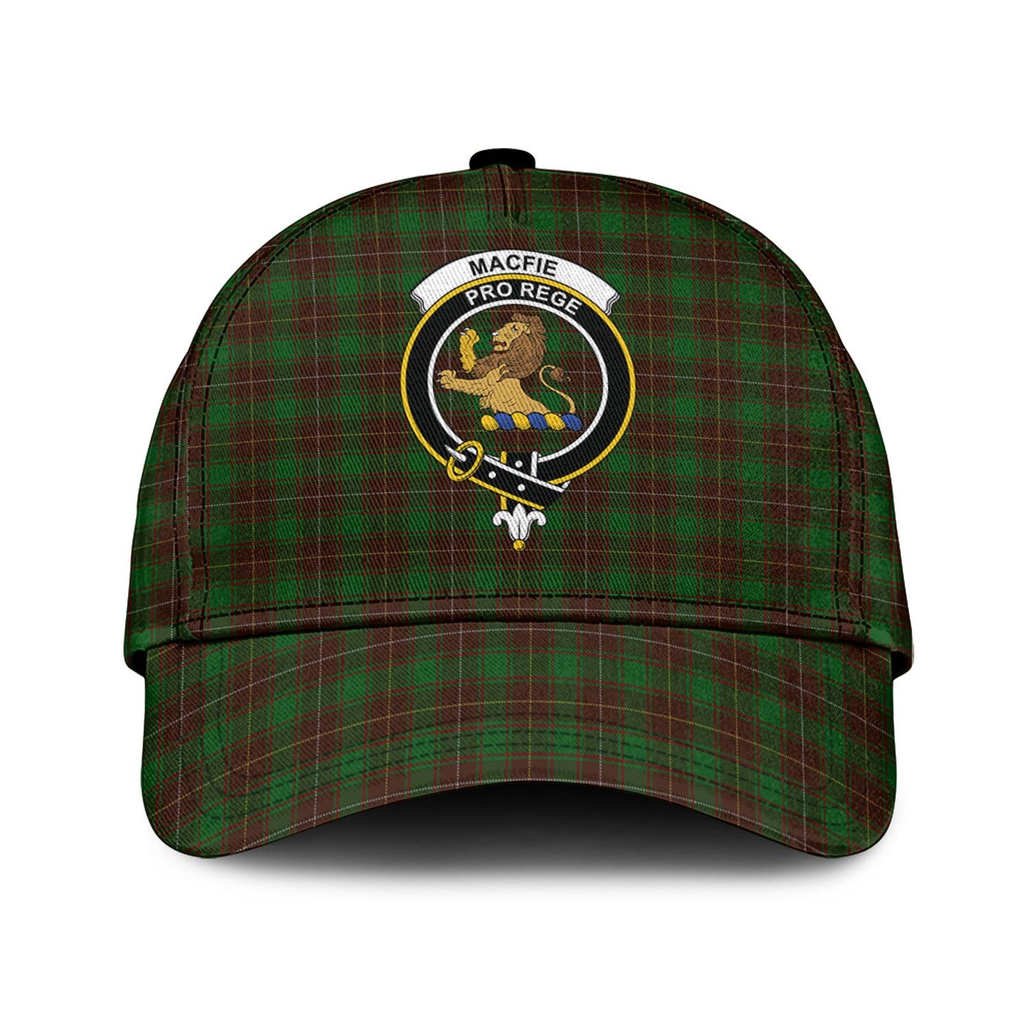 macfie-hunting-tartan-classic-cap-with-family-crest