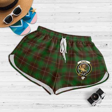 MacFie Hunting Tartan Womens Shorts with Family Crest
