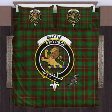 MacFie Hunting Tartan Bedding Set with Family Crest