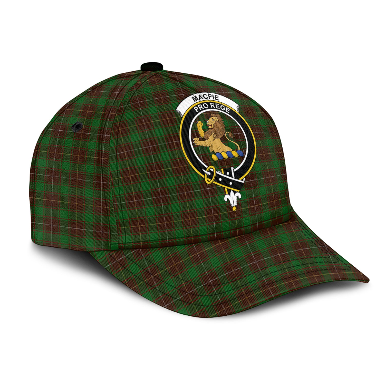 macfie-hunting-tartan-classic-cap-with-family-crest