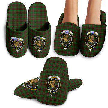 MacFie Hunting Tartan Home Slippers with Family Crest