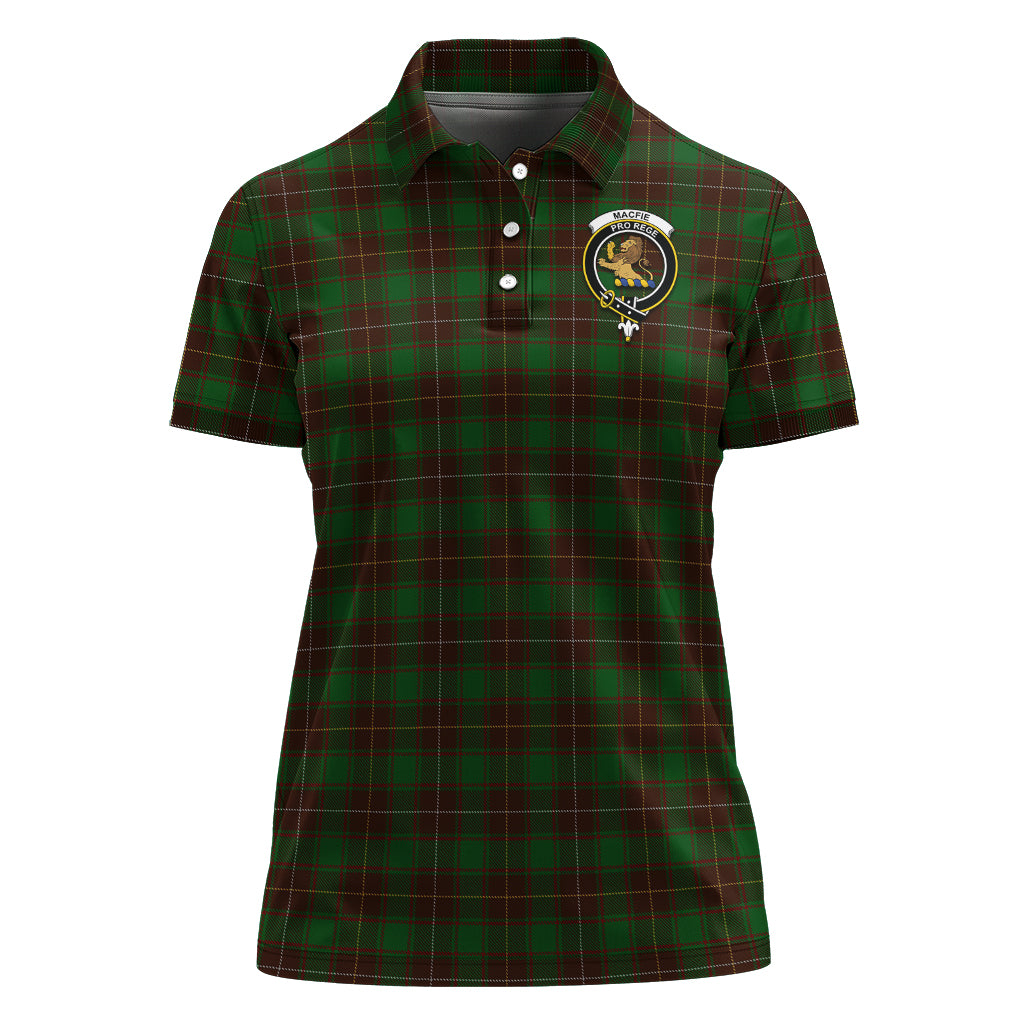 macfie-hunting-tartan-polo-shirt-with-family-crest-for-women