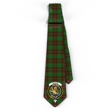 MacFie Hunting Tartan Classic Necktie with Family Crest