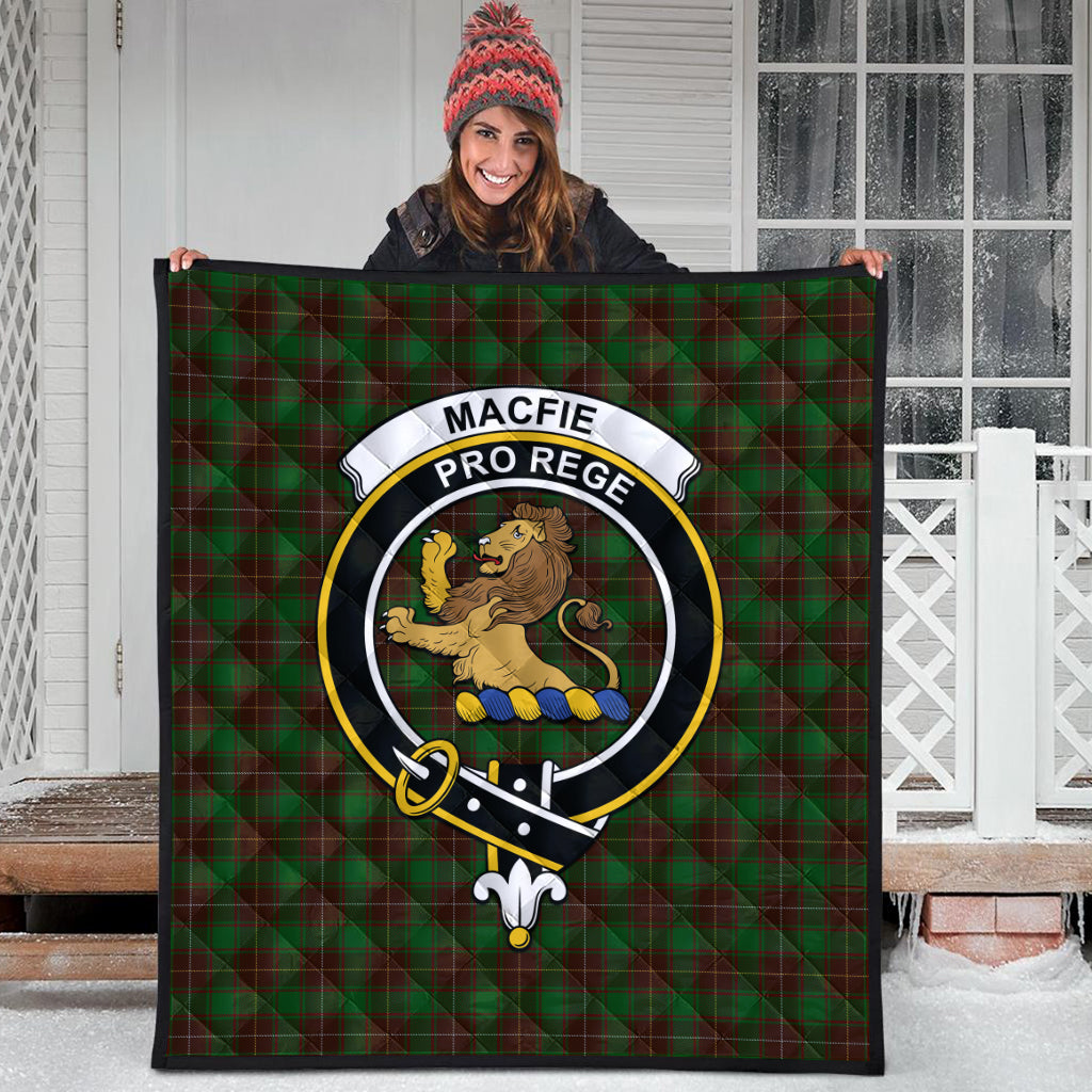 macfie-hunting-tartan-quilt-with-family-crest