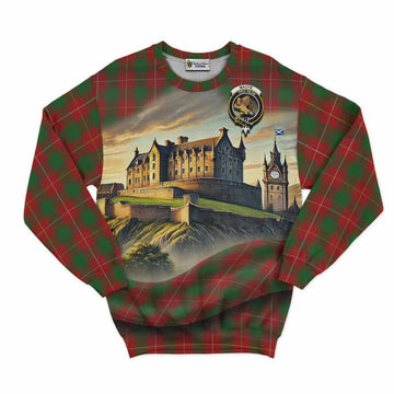 MacFie (McFie) Tartan Family Crest Sweatshirt with Scottish Ancient Castle Style