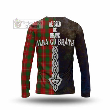 MacFie (McFie) Tartan Family Crest Long Sleeve T-Shirt Alba Gu Brath Be Brave Lion Ancient Style