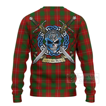 MacFie (McFie) Tartan Ugly Sweater with Family Crest Celtic Skull Style