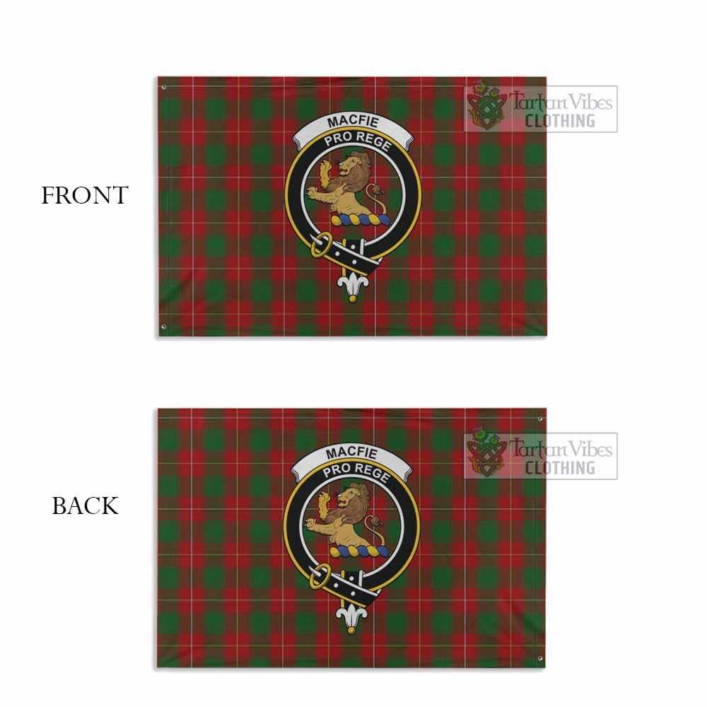 Tartan Vibes Clothing MacFie (McFie) Tartan House Flag with Family Crest