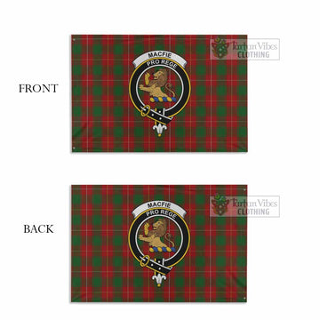 Tartan Vibes Clothing MacFie (McFie) Tartan House Flag with Family Crest