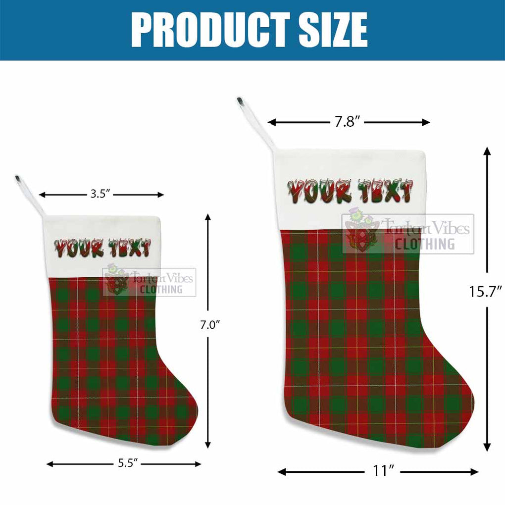 Tartan Vibes Clothing MacFie (McFie) Tartan Christmas Stocking with Personalized Text