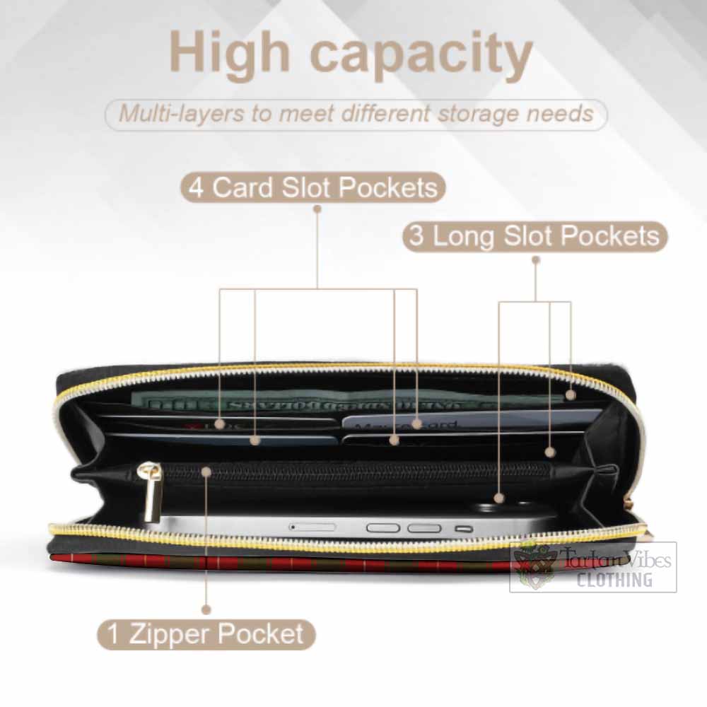 Tartan Vibes Clothing MacFie (McFie) Tartan Women's Leather Wallet with Family Crest