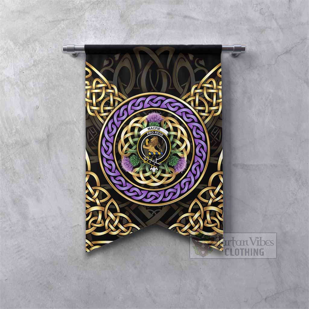 MacFie (McFie) Clan Crest Gonfalon Celtic Scottish Thistle