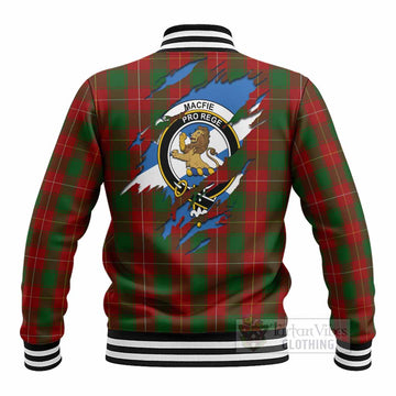 MacFie (McFie) Clan Crest In Me Tartan Baseball Jacket Scotland Flag Style