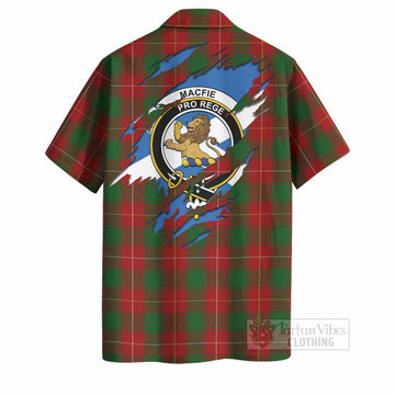 MacFie (McFie) Clan Crest In Me Tartan Hawaiian Shirt Scotland Flag Style