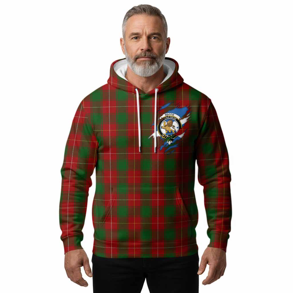 MacFie (McFie) Clan Crest In Me Tartan Hoodie Scotland Flag Style