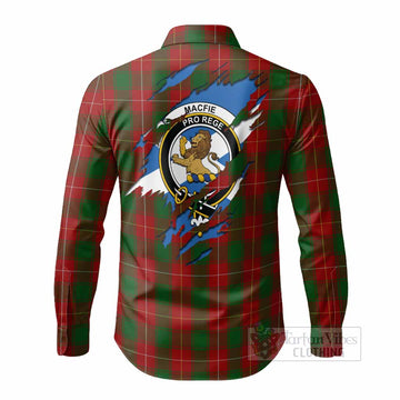 MacFie (McFie) Clan Crest In Me Tartan Long Sleeve Button Shirts Scotland Flag Style