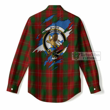 MacFie (McFie) Clan Crest In Me Tartan Women Casual Shirt Scotland Flag Style
