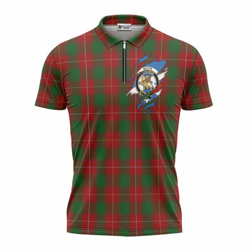 MacFie (McFie) Clan Crest In Me Tartan Zipper Polo Shirt Scotland Flag Style