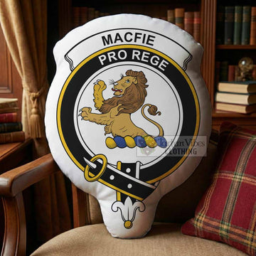 MacFie (McFie) Clan Crest Shaped Throw Pillow, Scottish Clan Badge Decorative Pillow