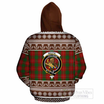 MacFie (McFie) Clan Tartan Christmas Cotton Hoodie with Family Crest