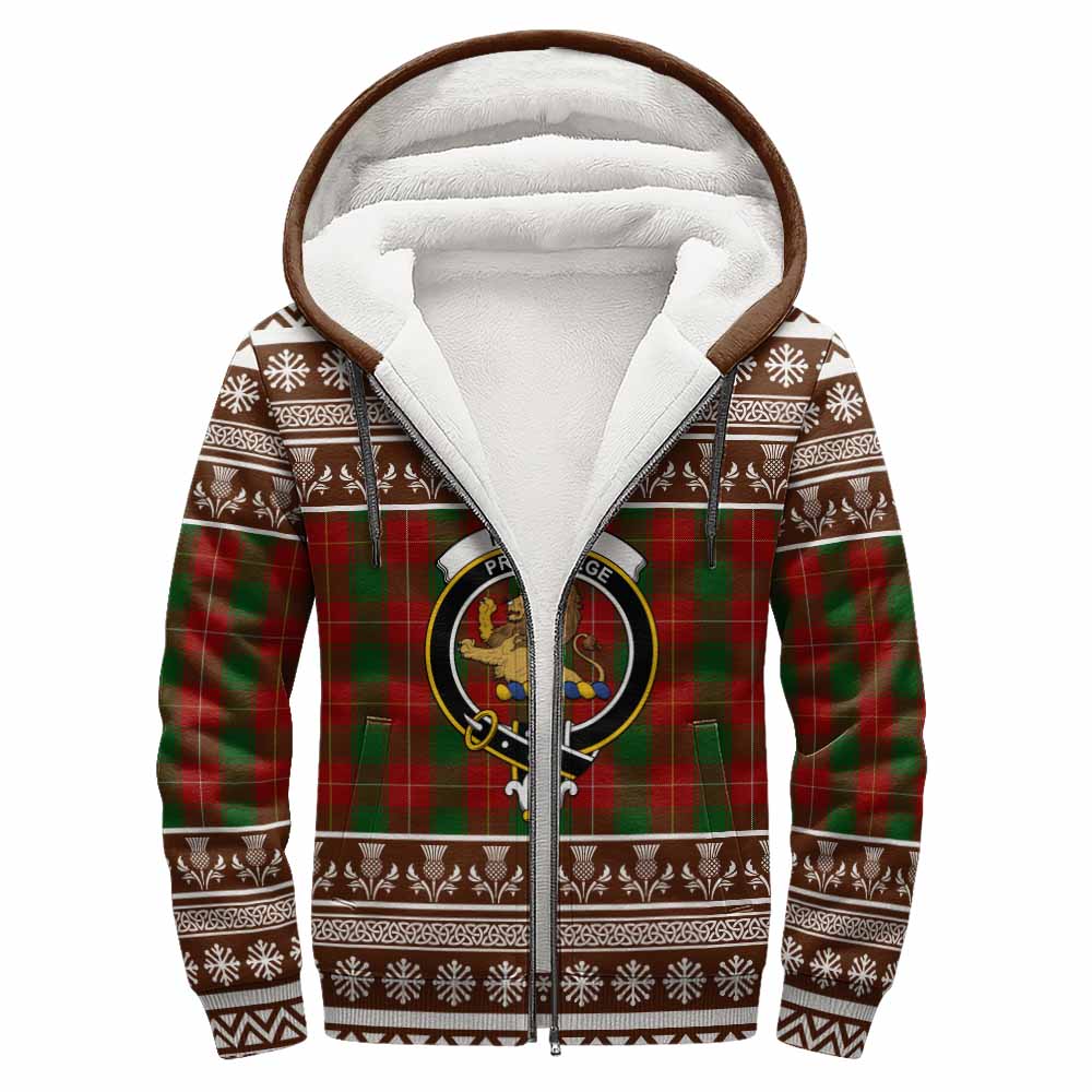 MacFie (McFie) Clan Tartan Christmas Fleece Hoodie with Family Crest - Tartan Vibes Clothing