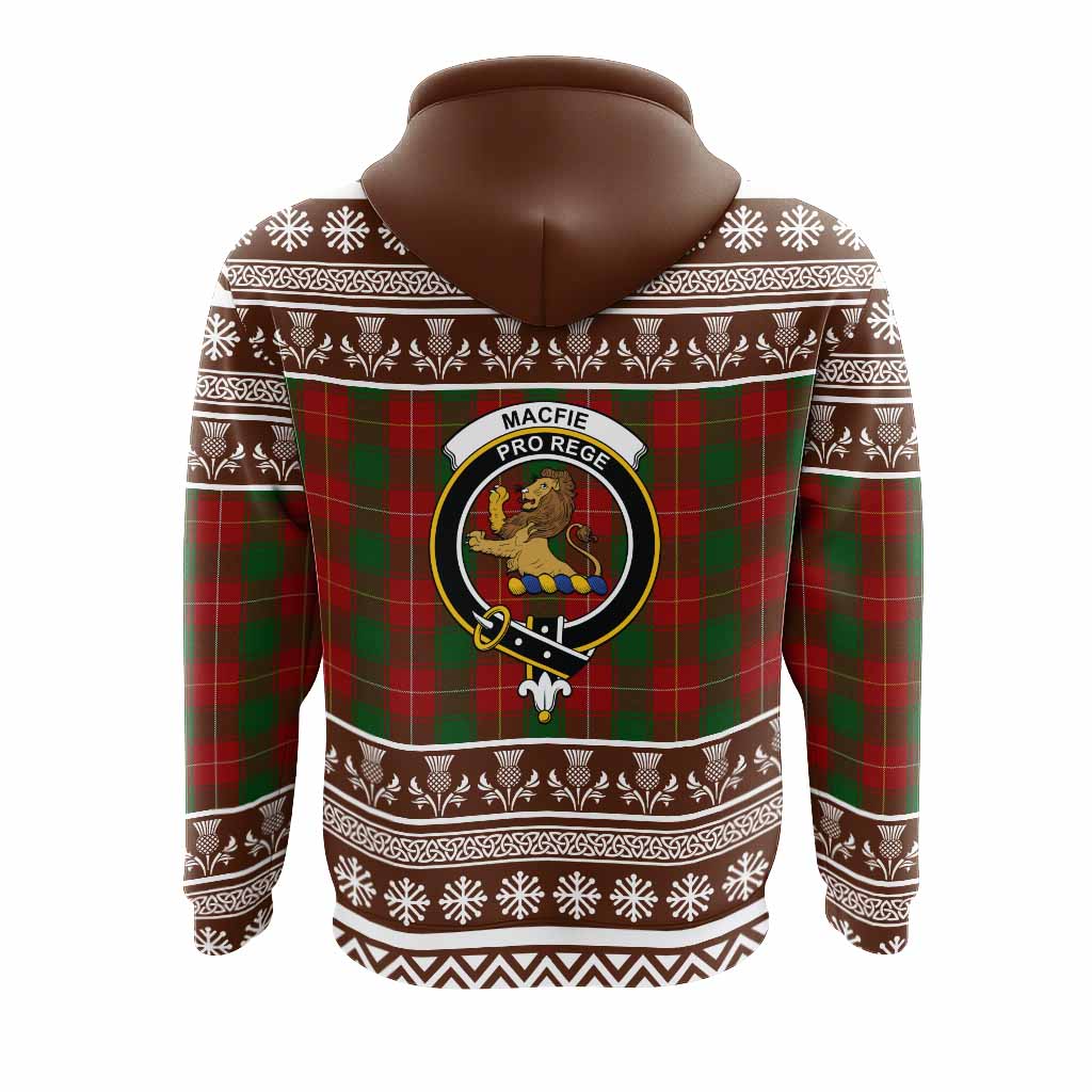 MacFie (McFie) Clan Tartan Christmas Hoodie with Family Crest - Tartan Vibes Clothing